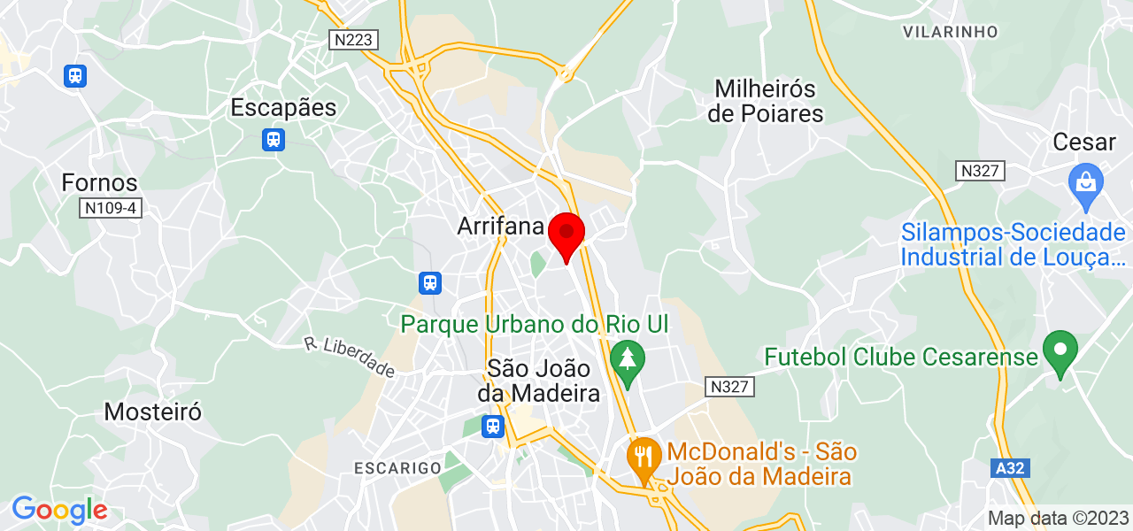 Arlete Caetana Santana - Aveiro - São João da Madeira - Mapa