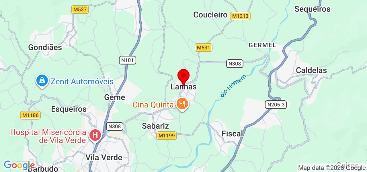 Manuel da Costa - Braga - Vila Verde - Mapa