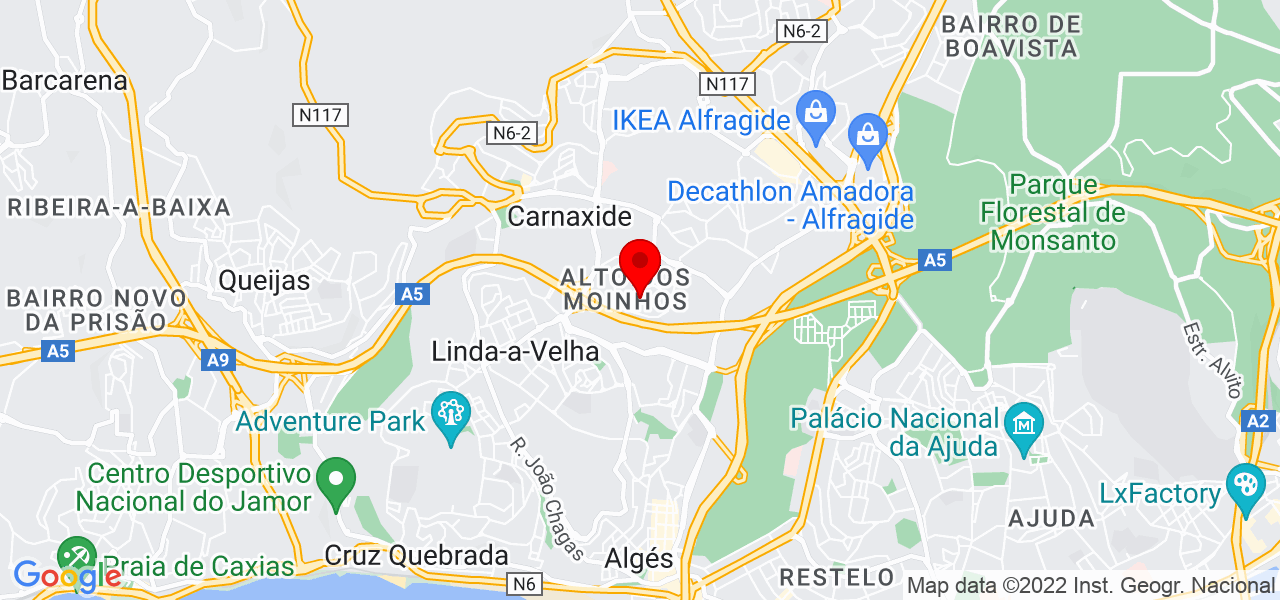 Pratika Rapel JRM - Lisboa - Oeiras - Mapa