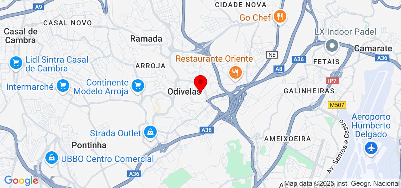Glam&Sweet Festas de Aniversário e Eventos Infantis - Lisboa - Odivelas - Map