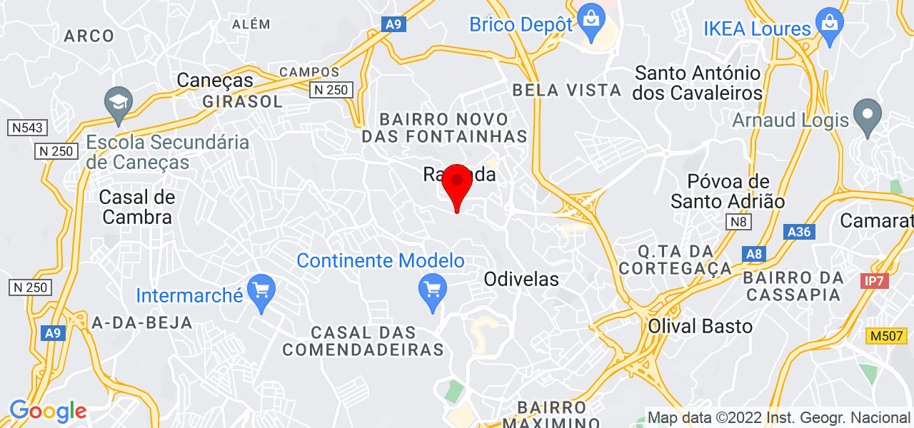 Victoriafelgueira - Lisboa - Odivelas - Mapa