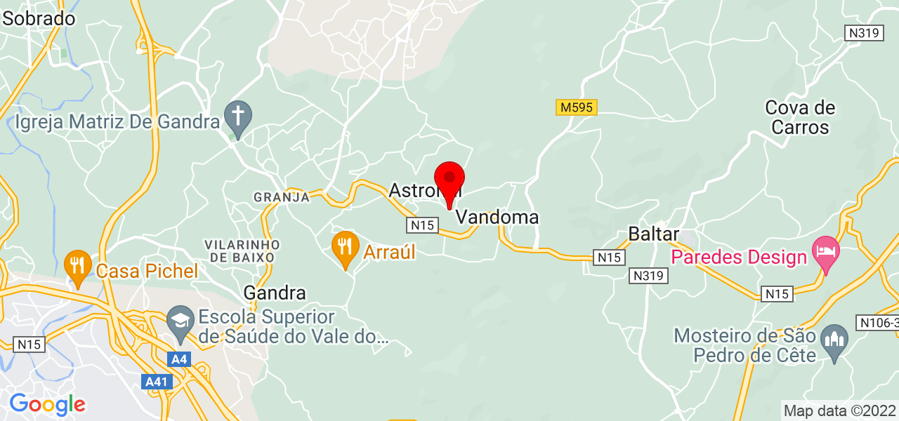Andr&eacute; Soares - Porto - Paredes - Mapa