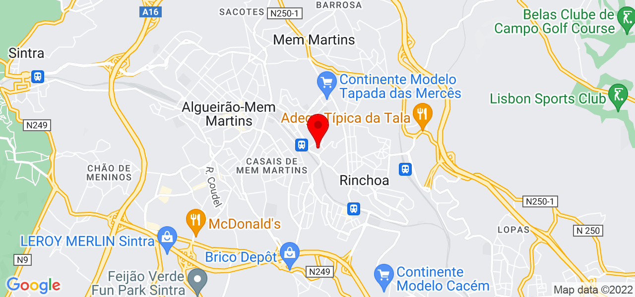 Zoziana Pedro - Lisboa - Sintra - Mapa