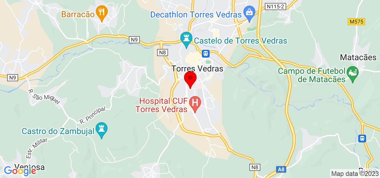Ana Barreto - Lisboa - Torres Vedras - Mapa