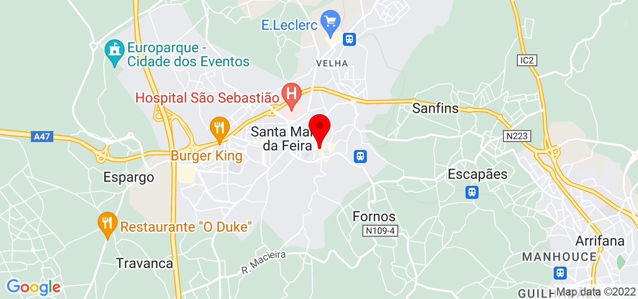Serralharia Prefilipe, Lda - Aveiro - Santa Maria da Feira - Mapa
