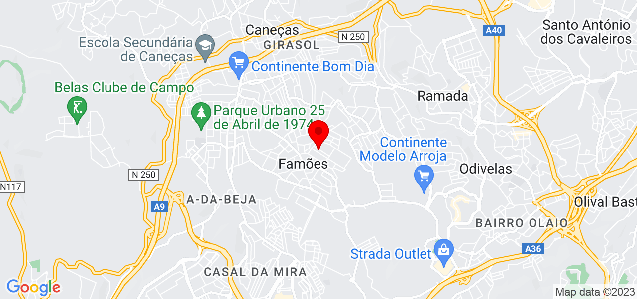 Maria da Concei&ccedil;&atilde;o Almeida Rebelo - Lisboa - Odivelas - Mapa