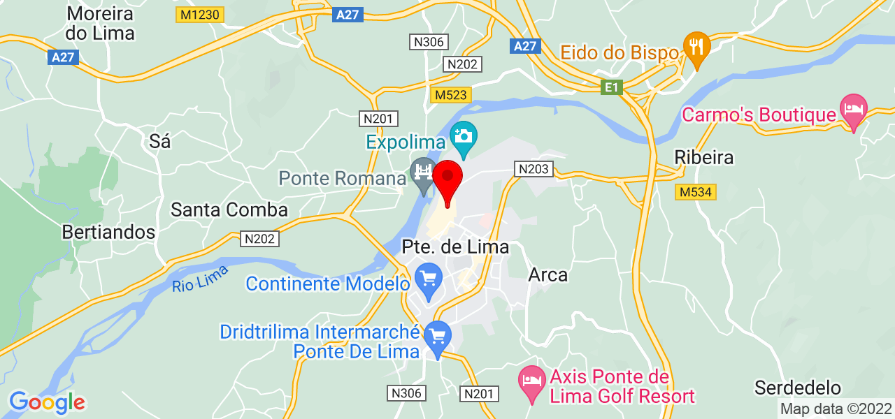 Francisco Pereira - Viana do Castelo - Ponte de Lima - Mapa