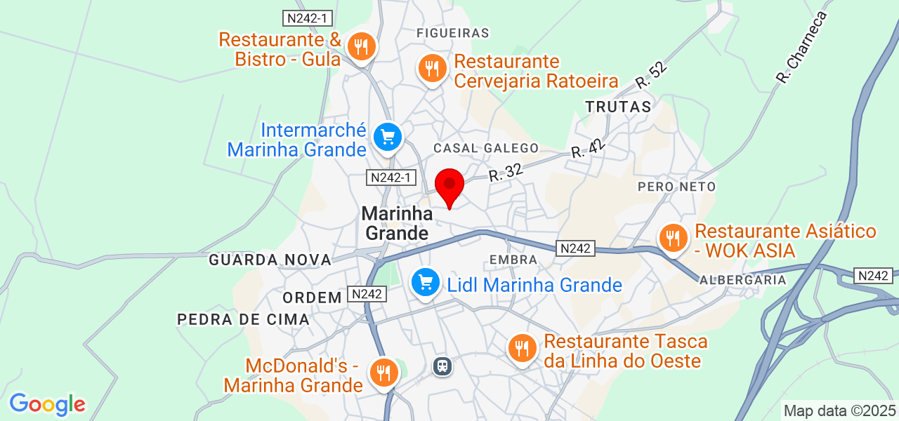 Hozana Pimentel - Leiria - Marinha Grande - Map