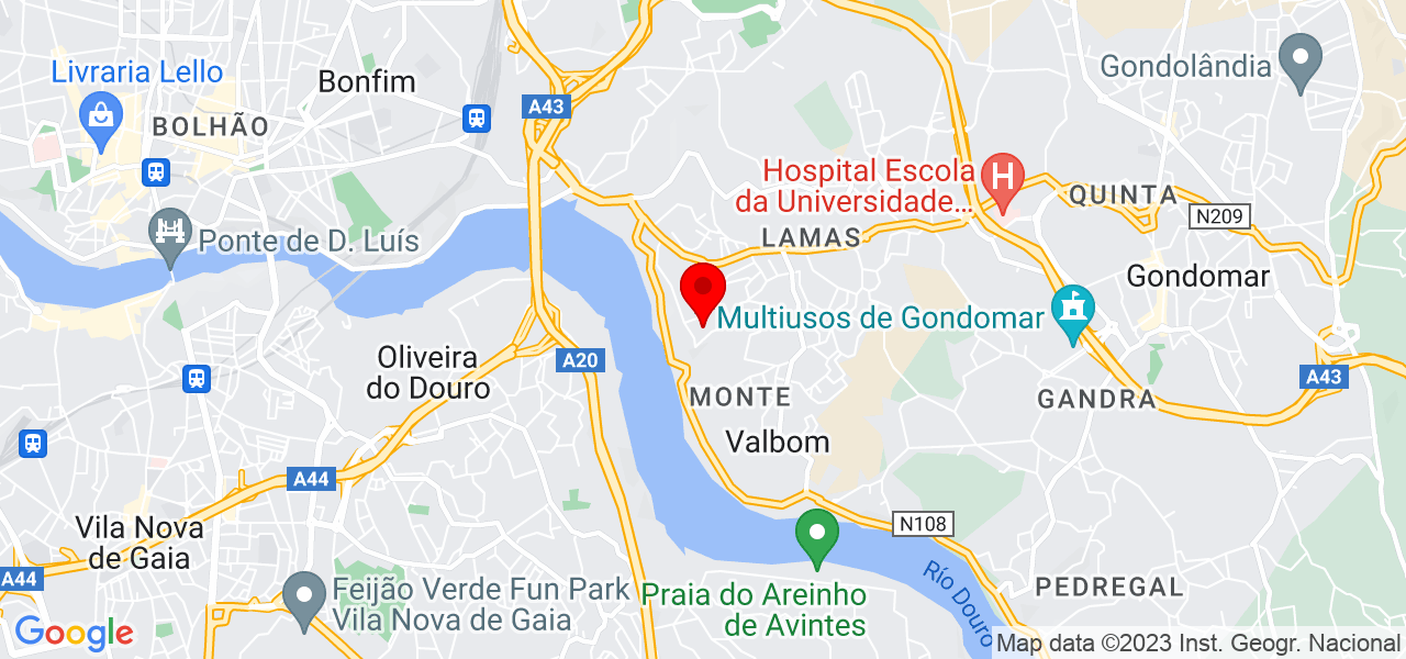 Caroline Santos - Porto - Gondomar - Mapa
