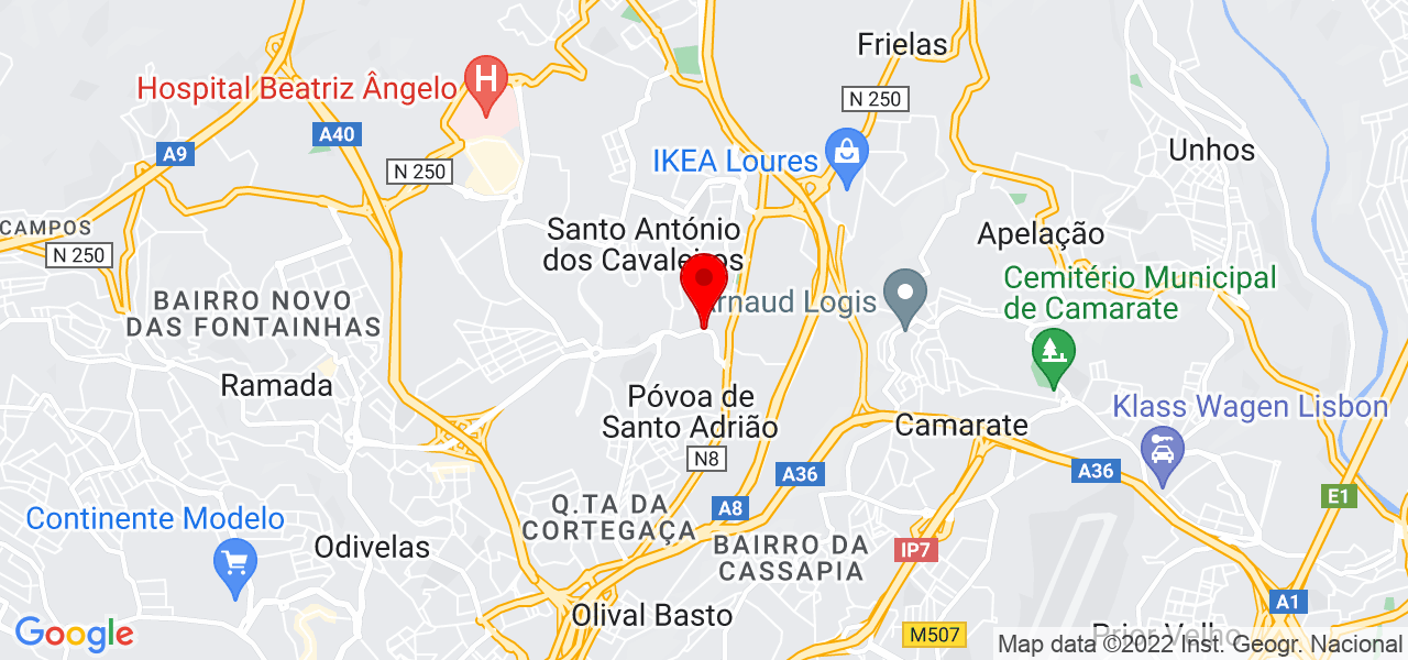 Ana Silva Almeida - Lisboa - Loures - Mapa