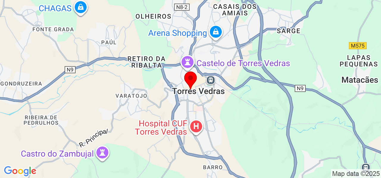 Valdeci Fernandes - Lisboa - Torres Vedras - Mapa