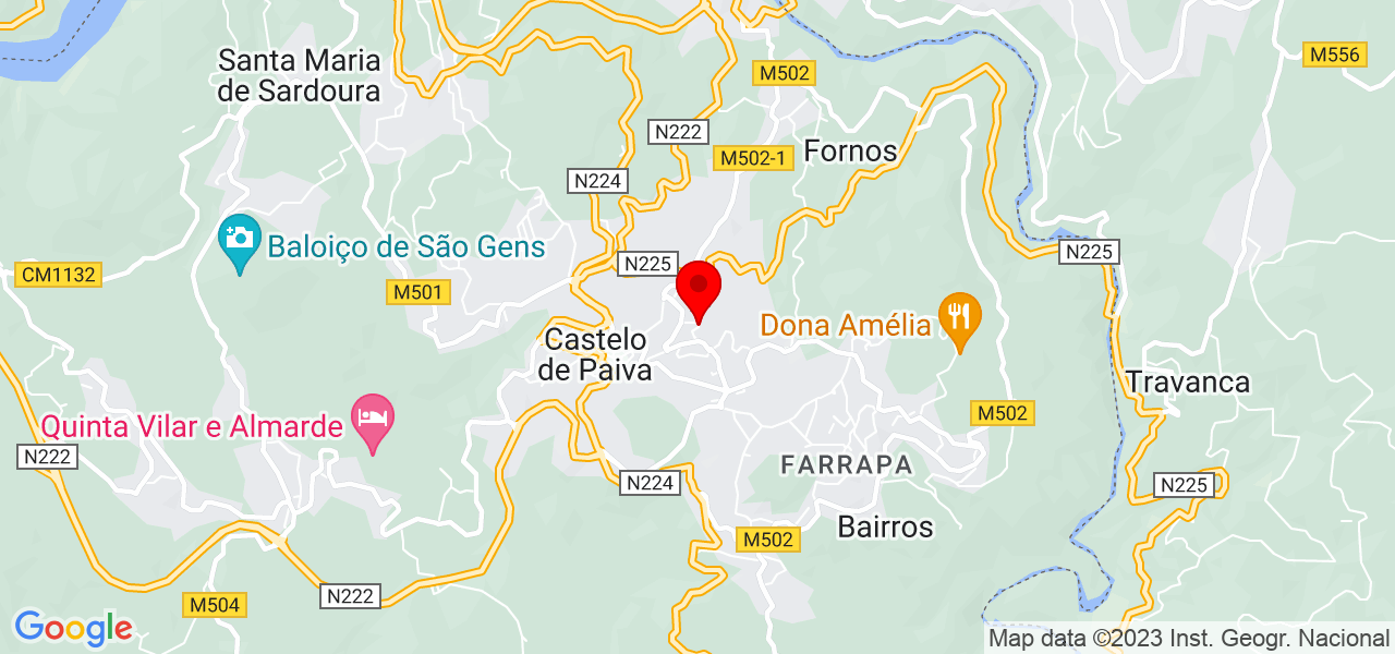 Maria Cardoso - Aveiro - Castelo de Paiva - Mapa
