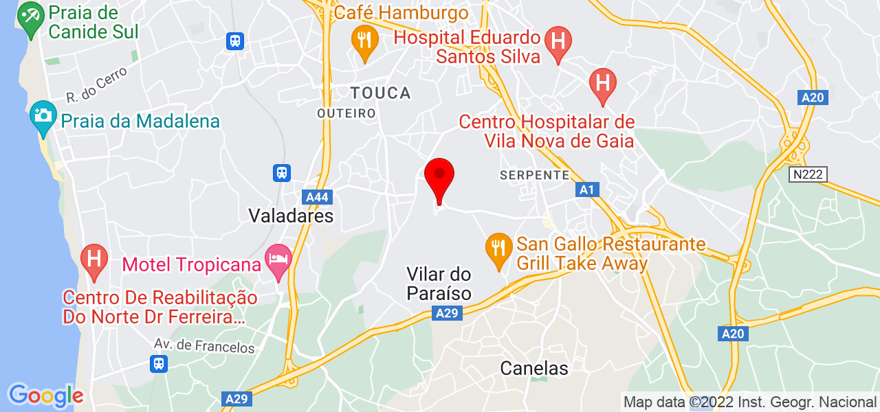 Bernardina - Porto - Vila Nova de Gaia - Mapa