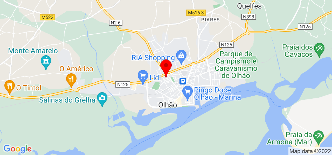 Nânci Silvestre - Faro - Olhão - Mapa