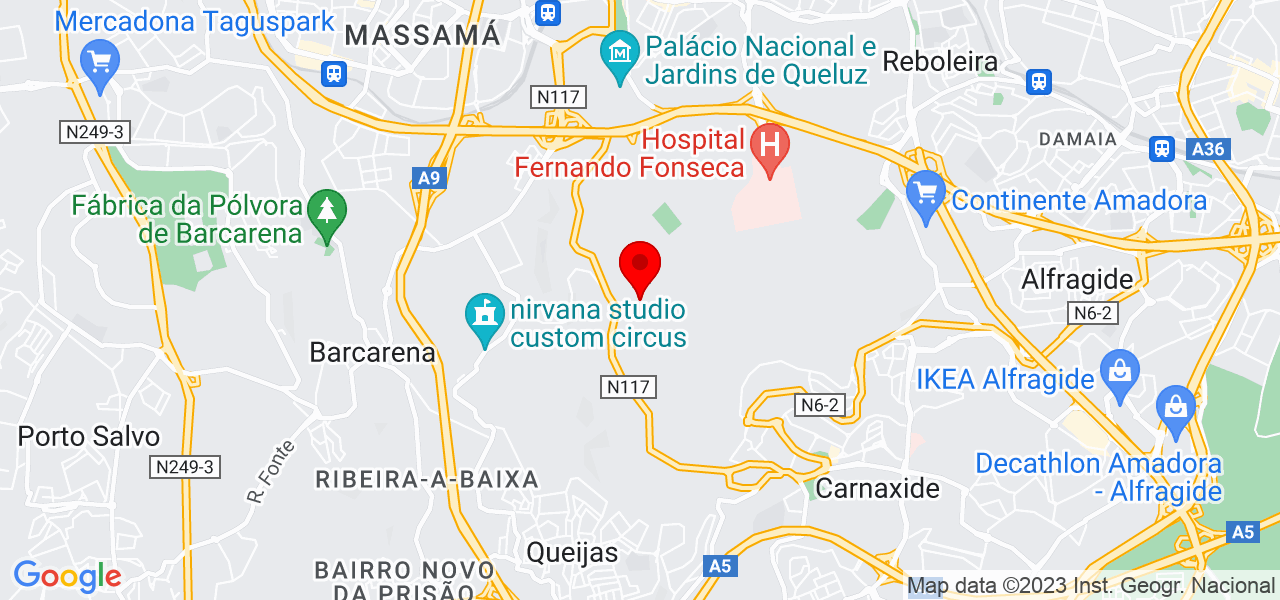 F&aacute;tima Pereira - Lisboa - Amadora - Mapa