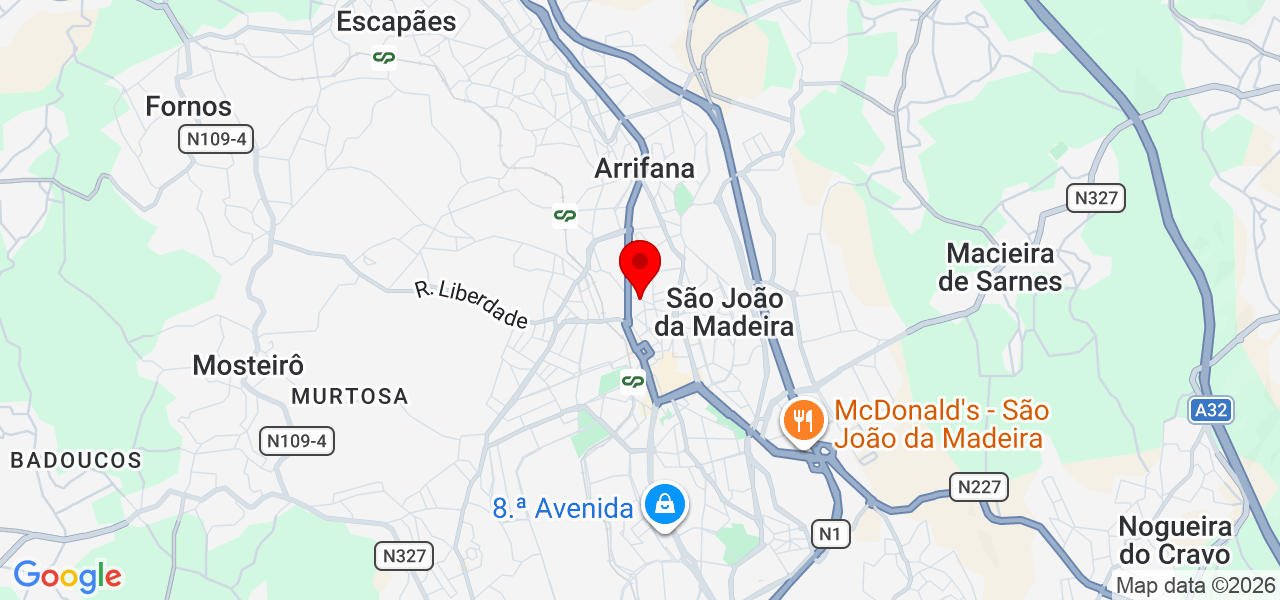Jessica - Aveiro - São João da Madeira - Mapa