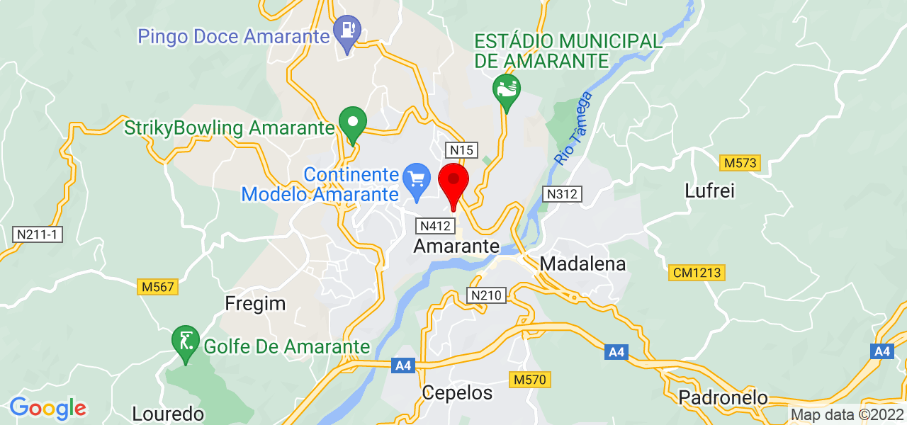 Teixeira da Silva - Porto - Amarante - Mapa