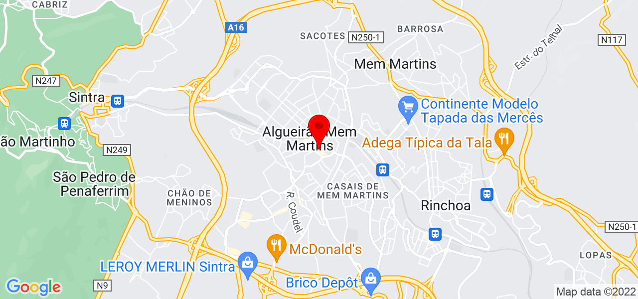 Leandro Domingos - Lisboa - Sintra - Mapa