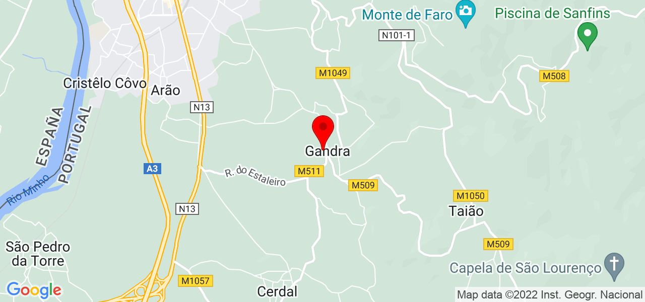 M&oacute;nica - Viana do Castelo - Valença - Mapa