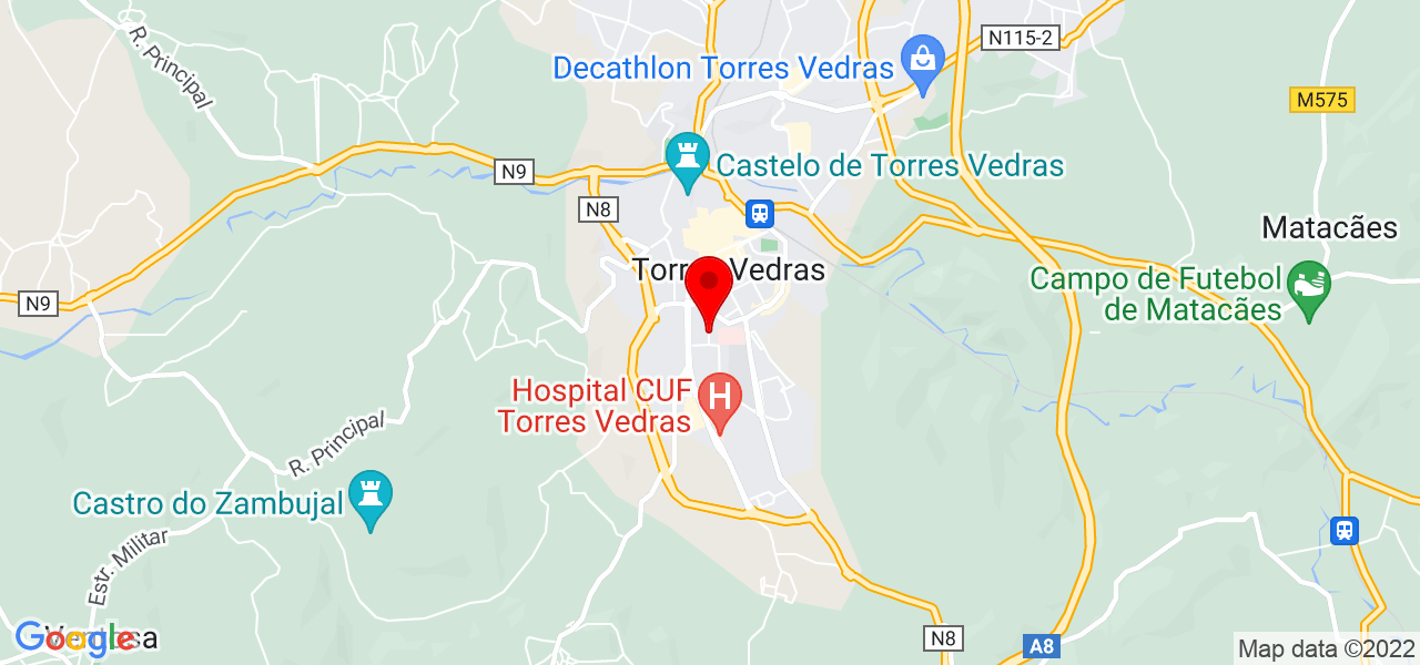 Elizangela - Lisboa - Torres Vedras - Mapa