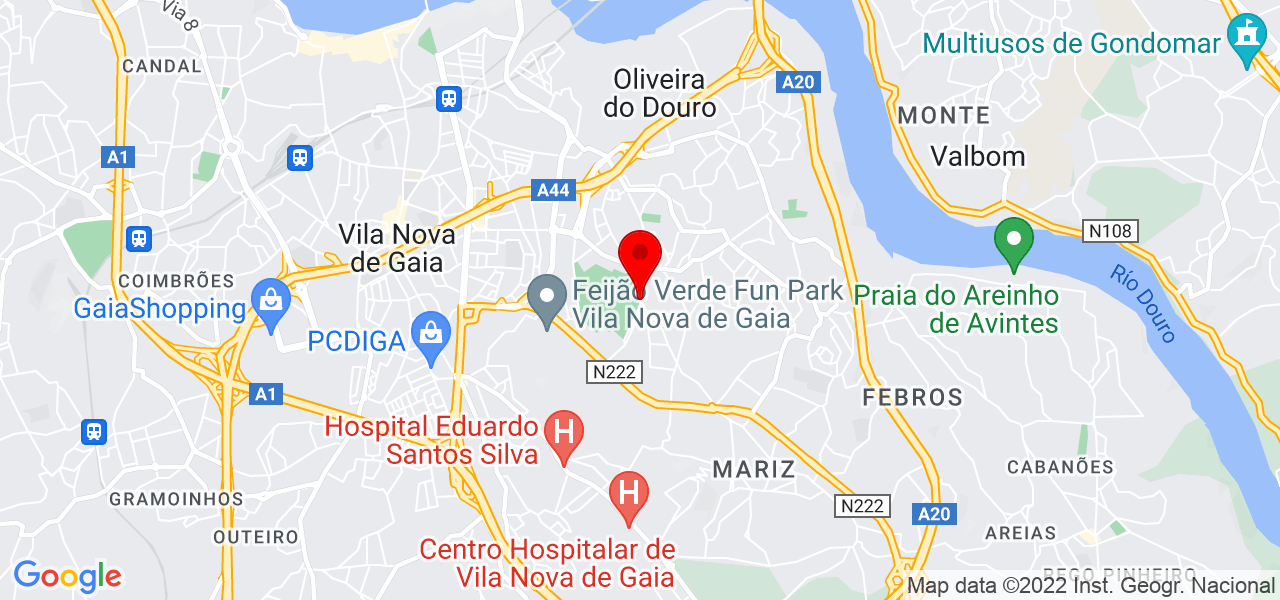 Artur Delgado, Psic&oacute;logo - Hipnose Cl&iacute;nica, Psicoterapia &amp; Coaching - Porto - Vila Nova de Gaia - Mapa