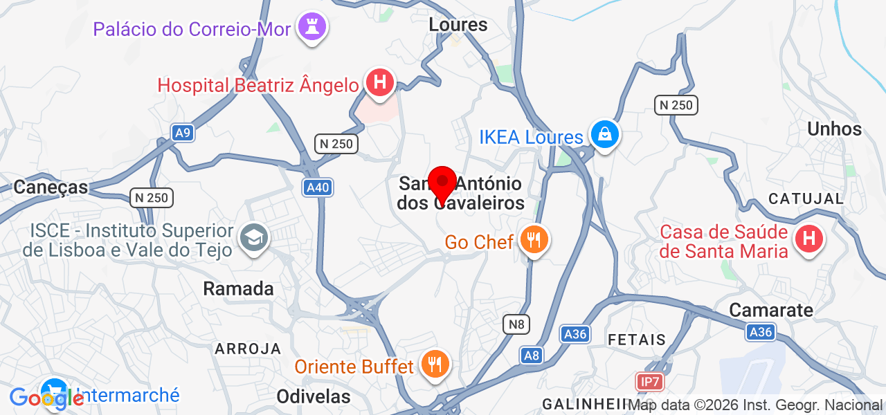 Tavira Augusto - Lisboa - Loures - Mapa