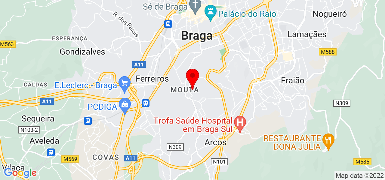 Joanicele Brito - Braga - Braga - Mapa