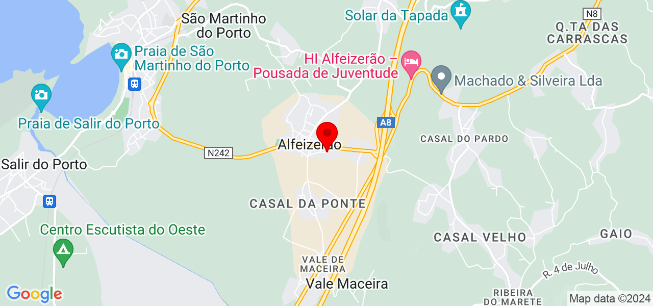 Brazucar Lava Car - Leiria - Alcobaça - Map