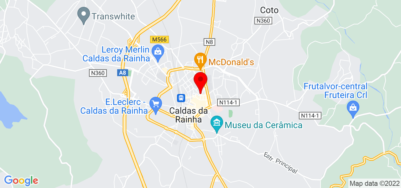 V&iacute;tor Hugo Tavares - Leiria - Caldas da Rainha - Mapa