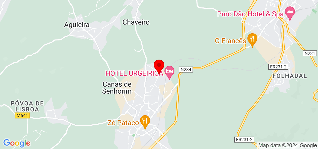 Valéria - Viseu - Nelas - Map