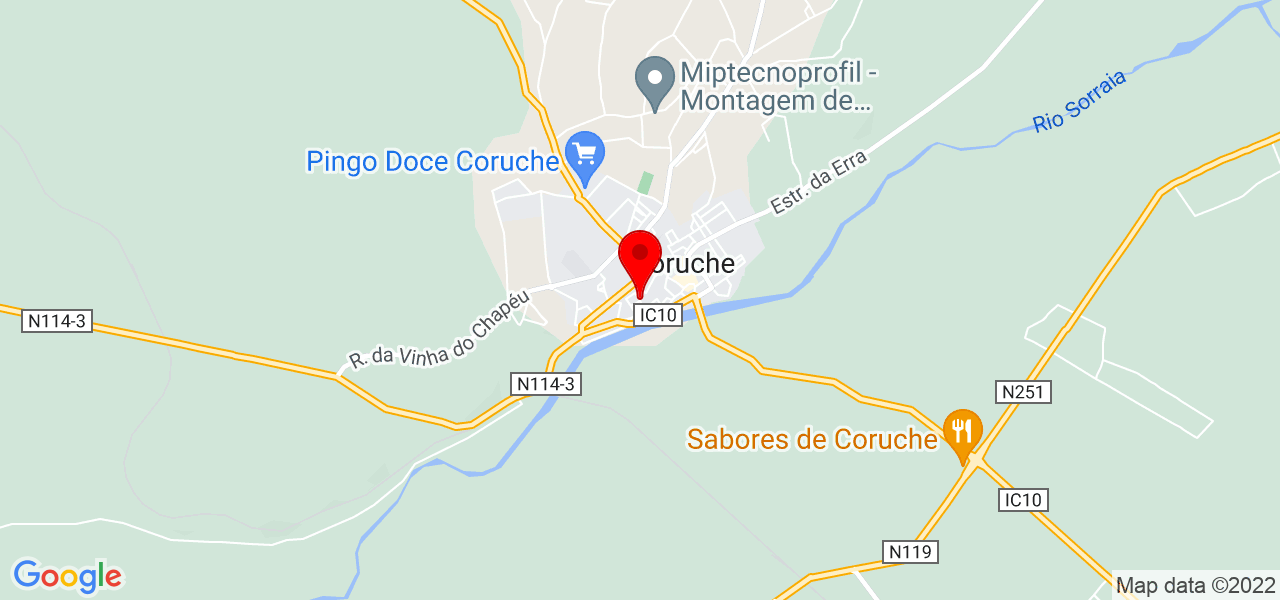 Margarida Vicente - Santarém - Coruche - Mapa