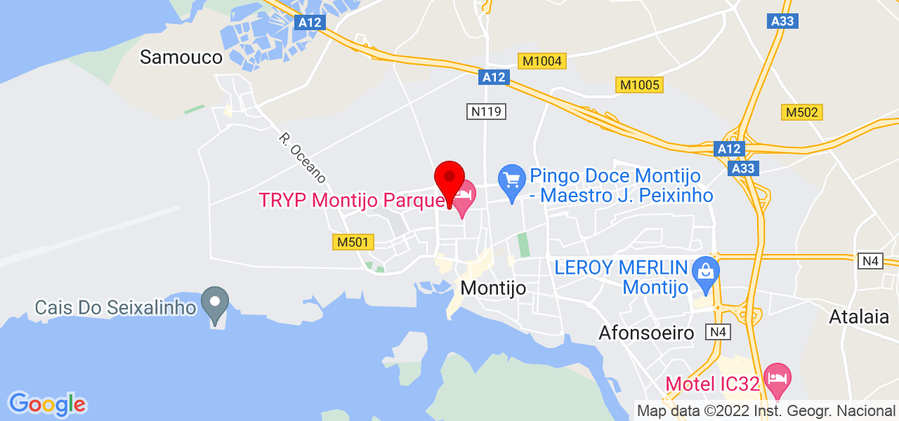 Oficina N&oacute; da Madeira - Setúbal - Montijo - Mapa