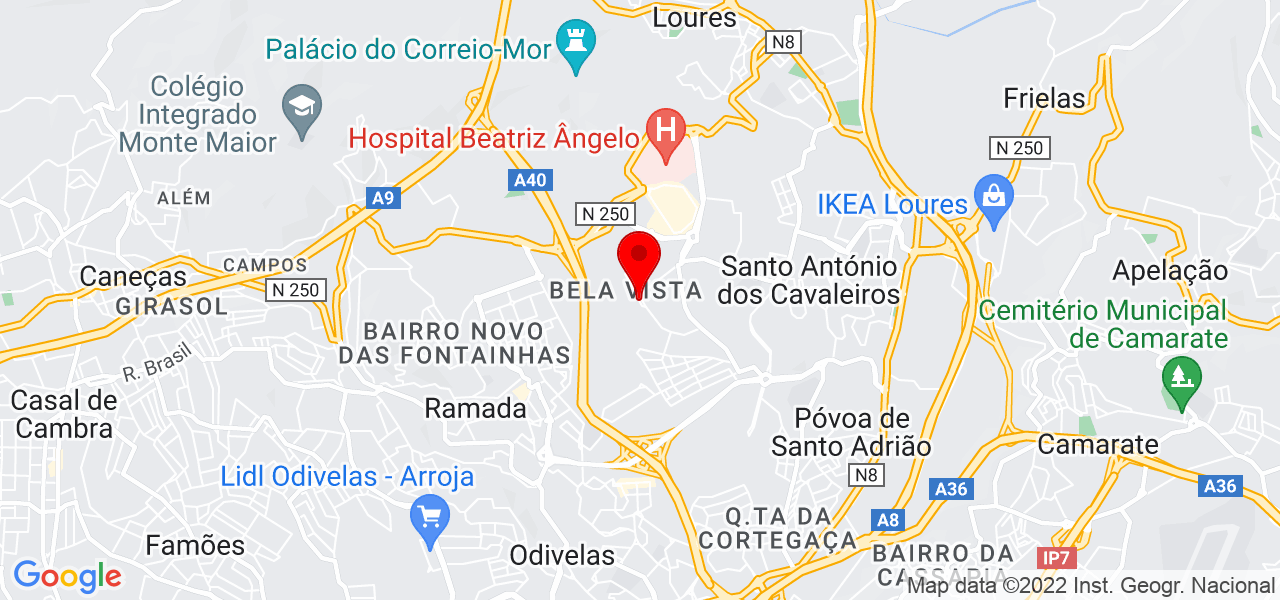 Fatinha - Lisboa - Loures - Mapa