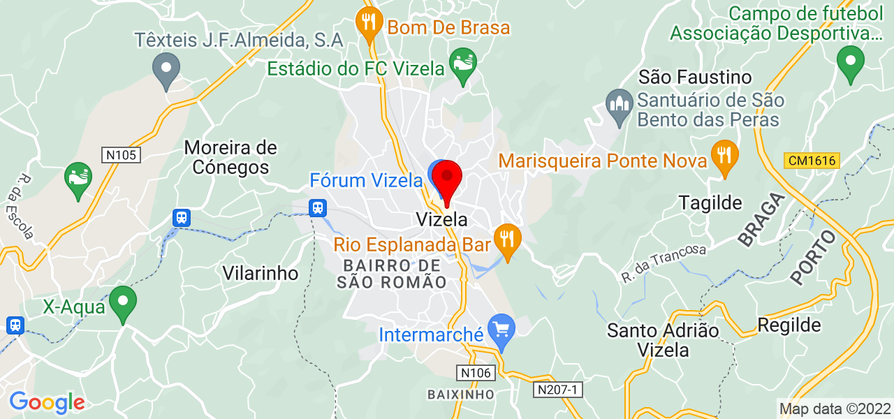 Alex Paulo - Braga - Vizela - Mapa