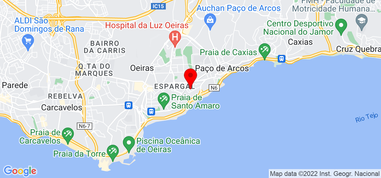 Fitness.PT - Treino Personalizado - Lisboa - Oeiras - Mapa
