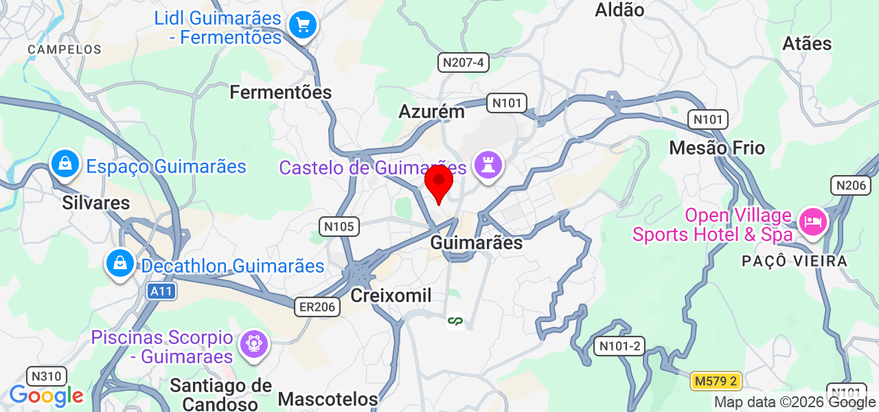 João Fernandes - Braga - Guimarães - Mapa