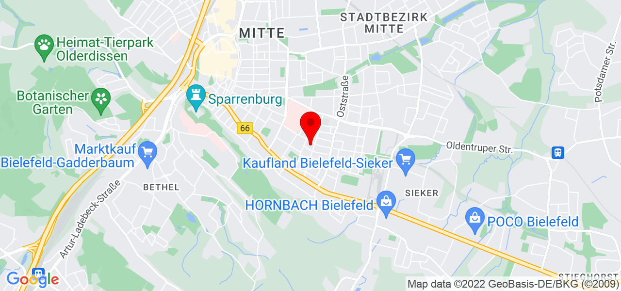 Eiszeit - Nordrhein-Westfalen - Bielefeld - Karte