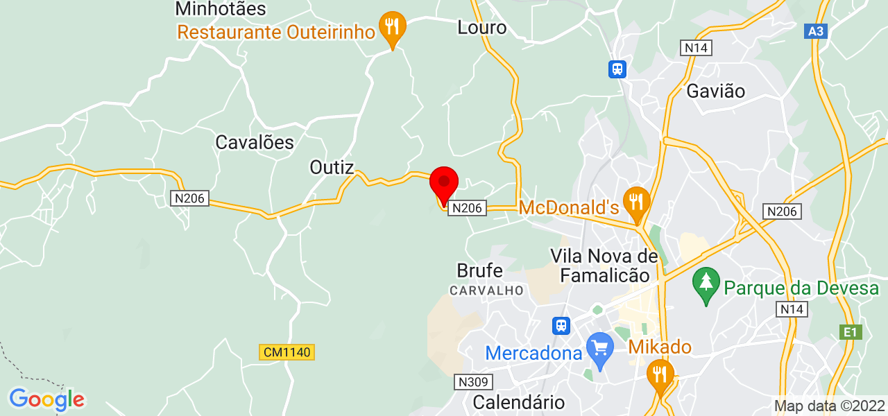 Andr&eacute; Santos - Braga - Vila Nova de Famalicão - Mapa