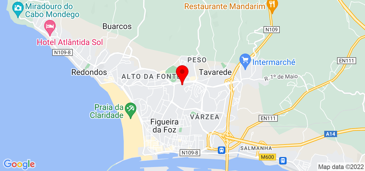 Soraia - Coimbra - Figueira da Foz - Mapa
