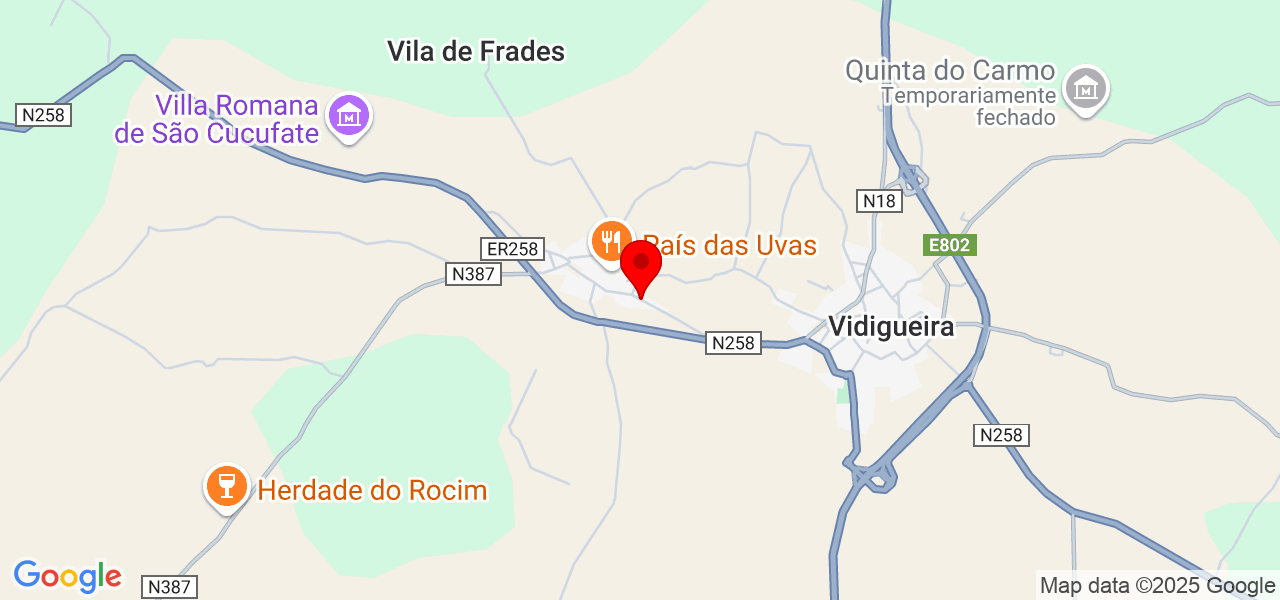 Mágico João Vargas - Beja - Vidigueira - Mapa