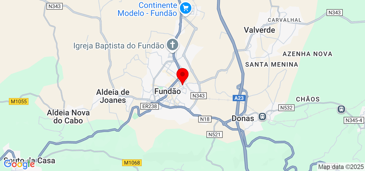 Ali - Castelo Branco - Fundão - Map