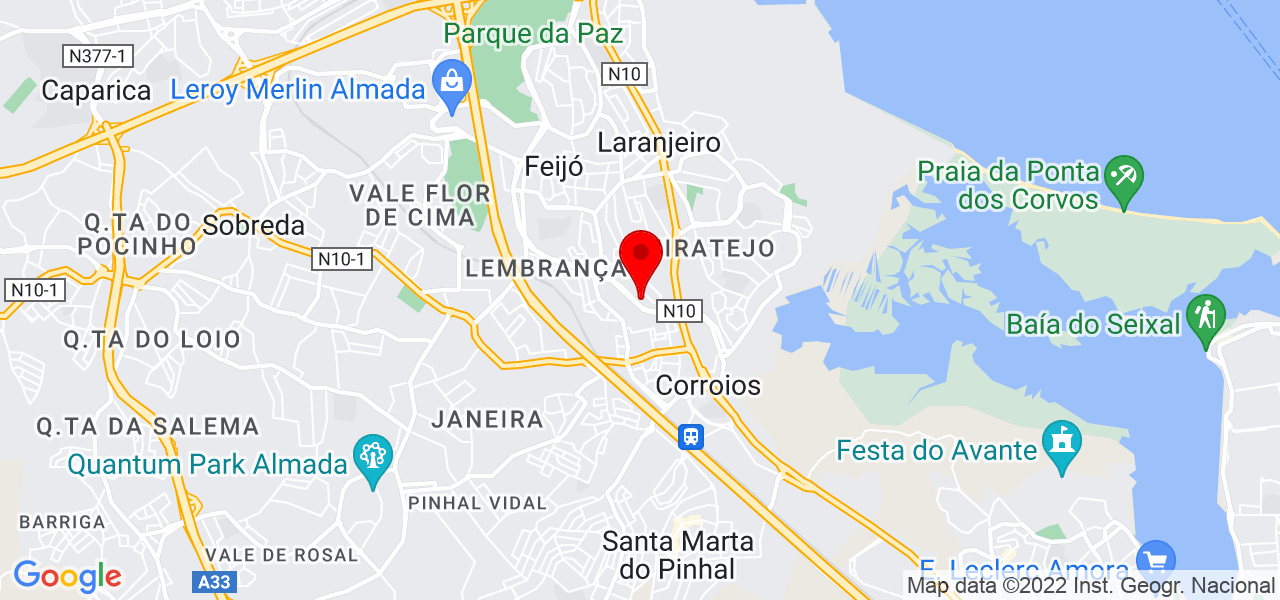 Sandra Couveiro - Setúbal - Seixal - Mapa