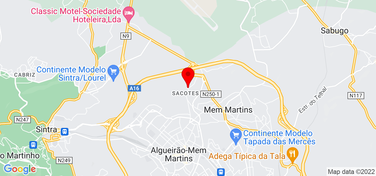 Andr&eacute; Freitas - Lisboa - Sintra - Mapa