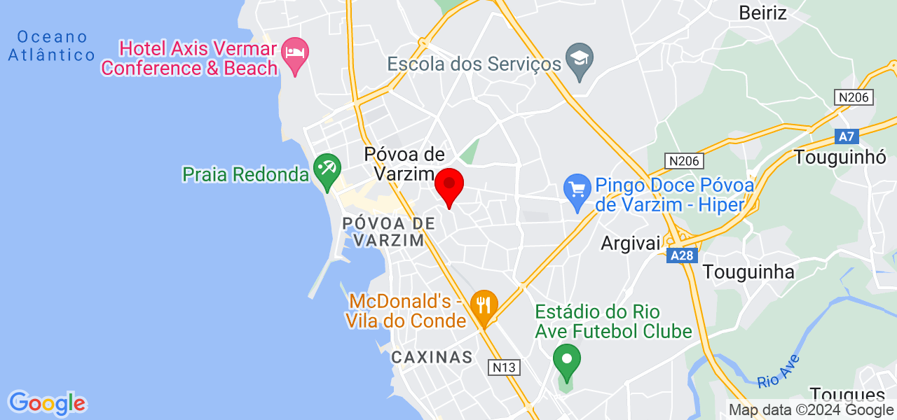 OBRAS ANT&Oacute;NIO &amp; MARAFONA - Porto - Póvoa de Varzim - Map