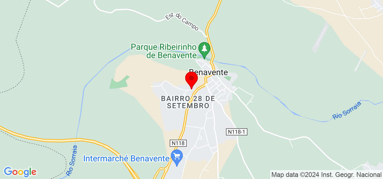 Dayane Reis - Santarém - Benavente - Mapa