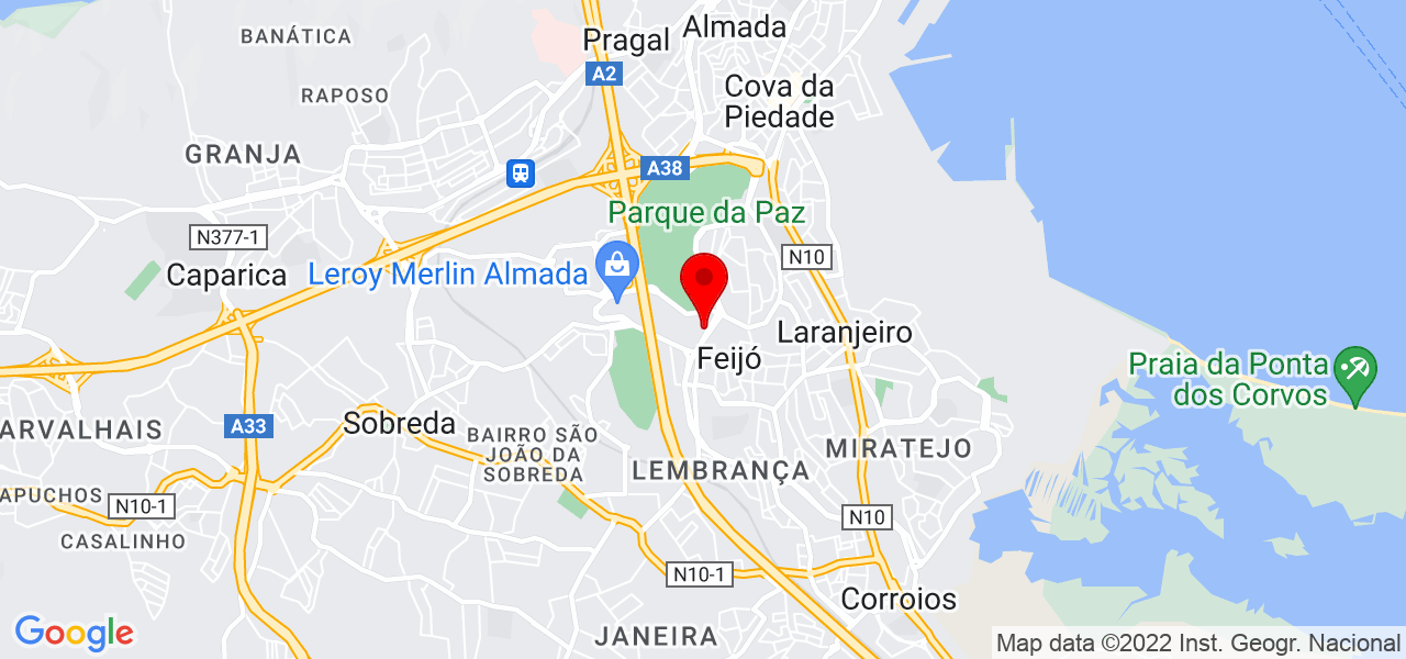 C&acirc;ndida - Setúbal - Almada - Mapa