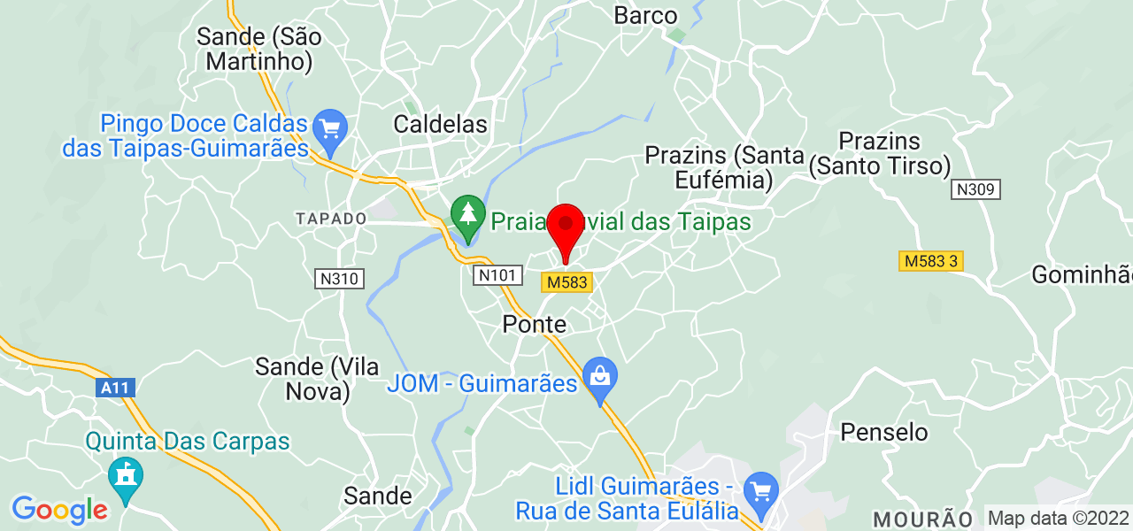 Andr&eacute; - Braga - Guimarães - Mapa
