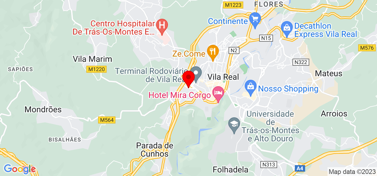 Marcelle Ozorio - Vila Real - Vila Real - Mapa