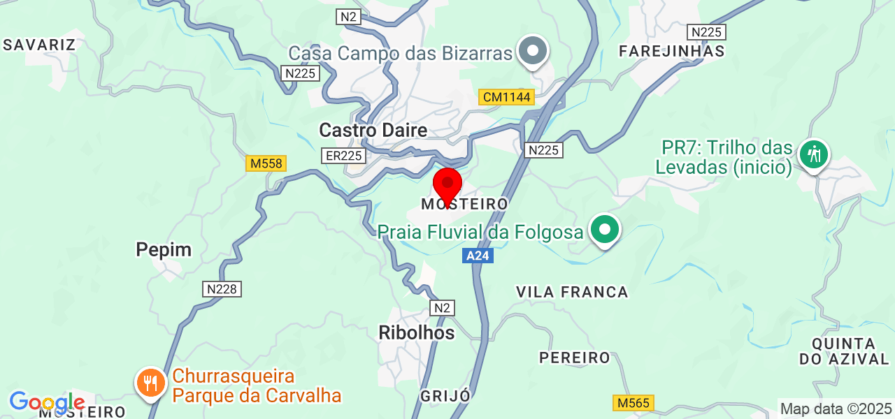 Andreia Martins - Viseu - Castro Daire - Karte