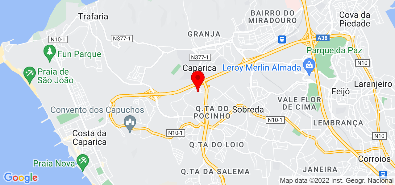 Marta Sofia da Silva Ribeiro - Setúbal - Almada - Mapa